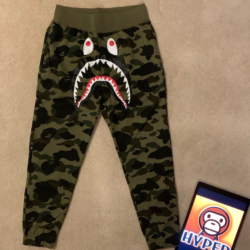 Bape OG Green Camo Joggers / Sweatpants